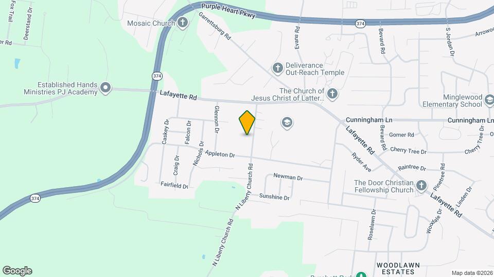 1556 N Liberty Church Rd Map and Location Details