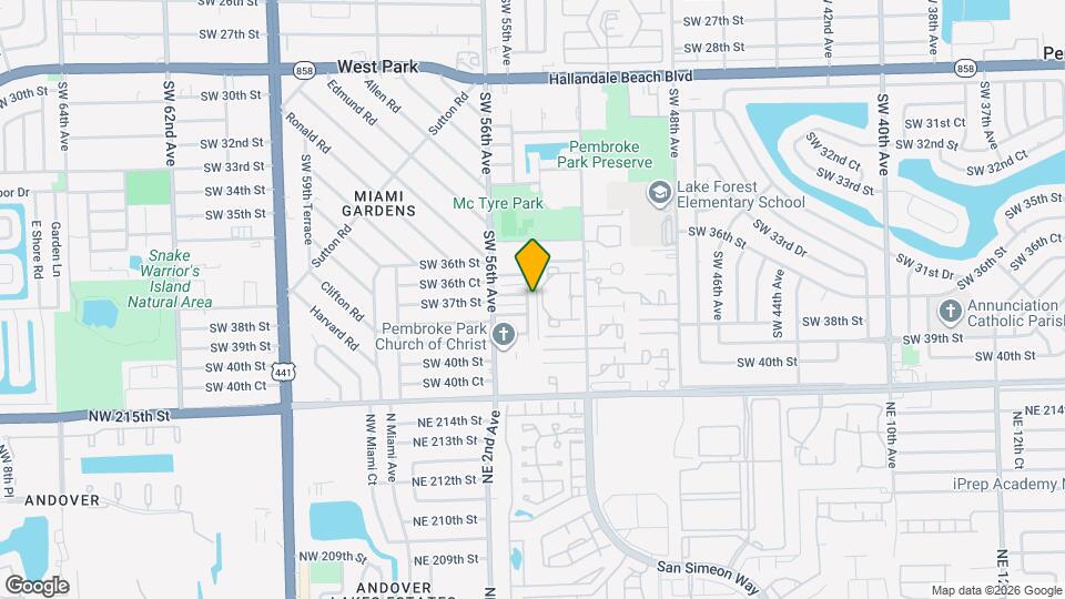 3721 SW 54th Ave Map and Location Details