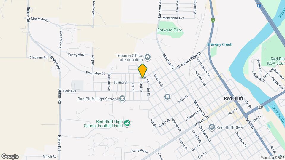 1260 Luning St Map and Location Details