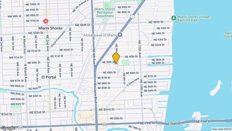 8900 NE 8th Ave Map and Location Details