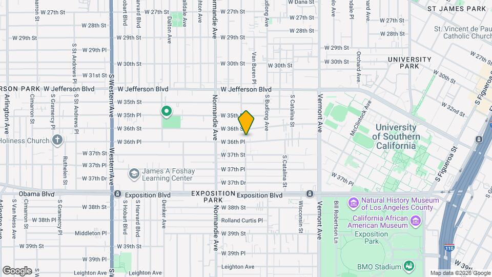 1309 W 36th Pl Mapa y Detalles de la Ubicación