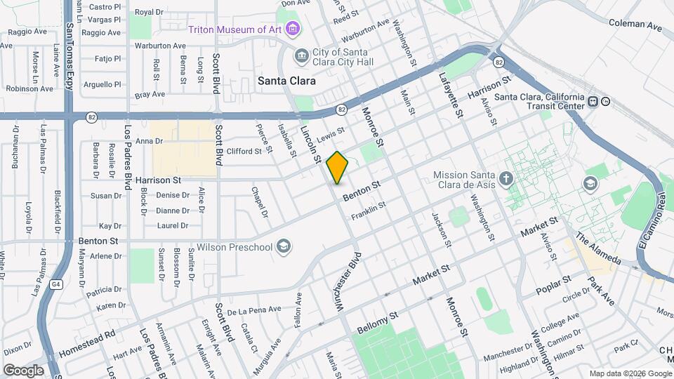 1155 Lincoln St Map and Location Details