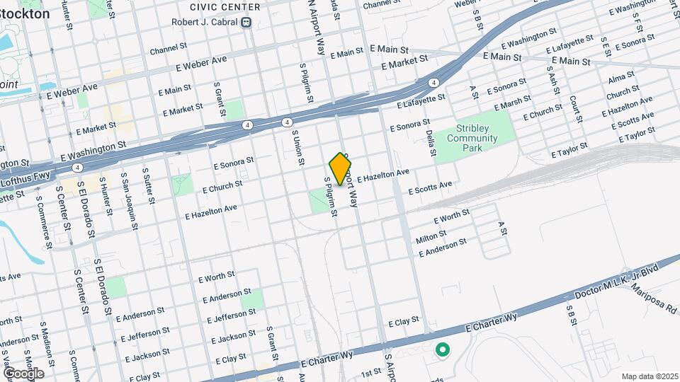 1218 E Hazelton Ave Map and Location Details