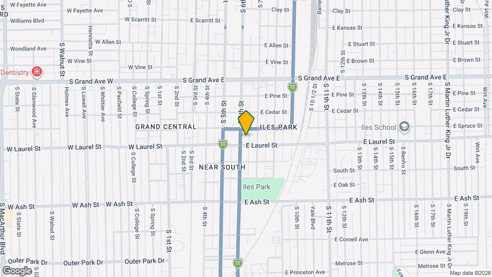 1726 S 6th St Map and Location Details