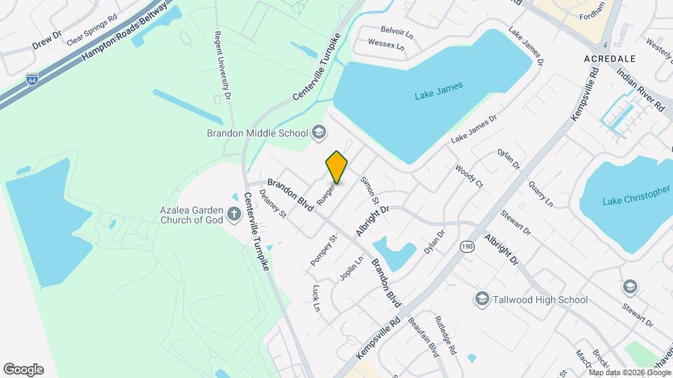 1720 Rueger St Map and Location Details