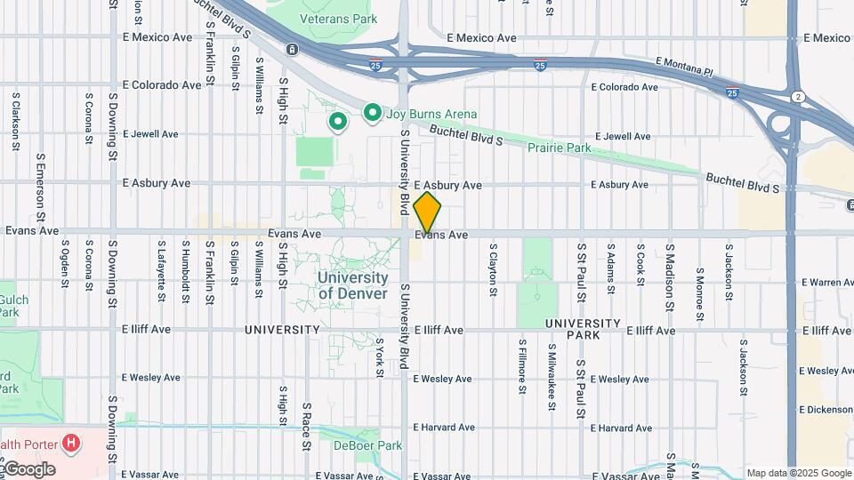 2101 S Josephine St Map and Location Details