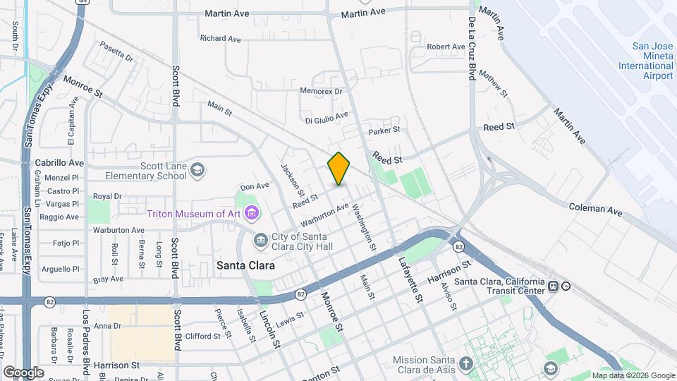1044 Reed St, Unit 2 bd Map and Location Details