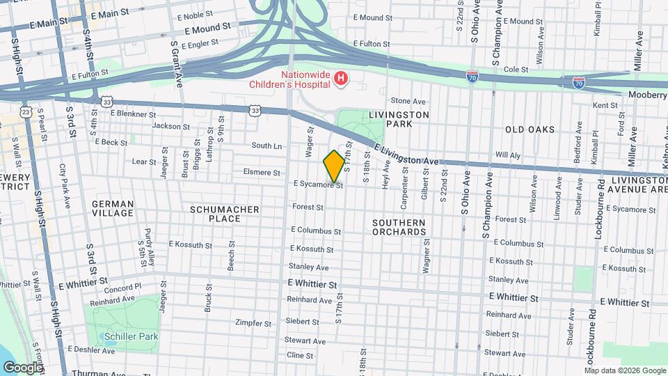 673 E Sycamore St Map and Location Details