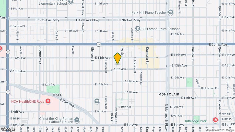 1316 Ivanhoe St Map and Location Details