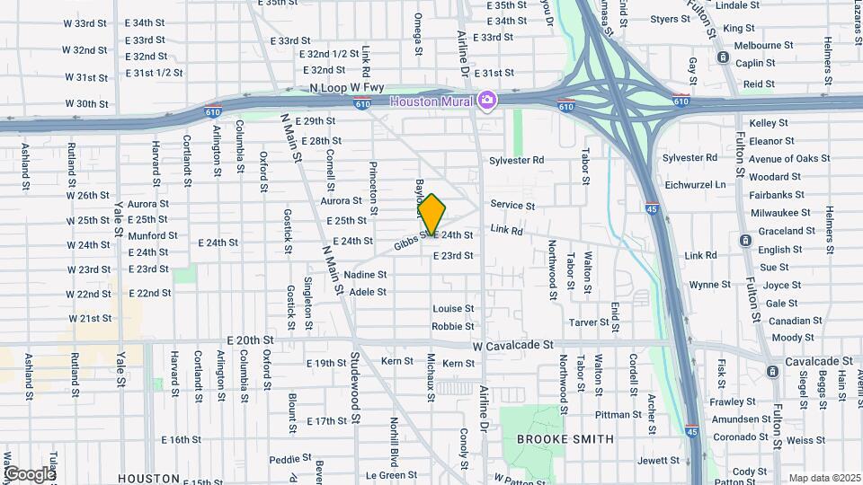 1110 E 24th St Map and Location Details