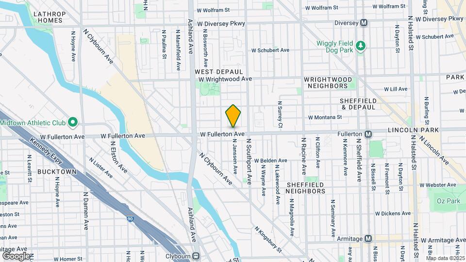 1434 W Fullerton Ave Mapa y Detalles de la Ubicación