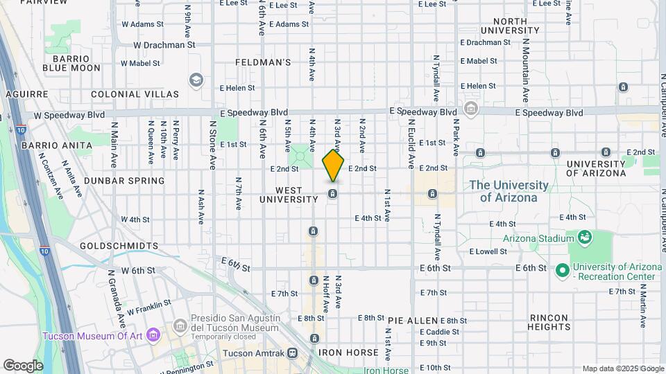 439 E University Blvd Map and Location Details