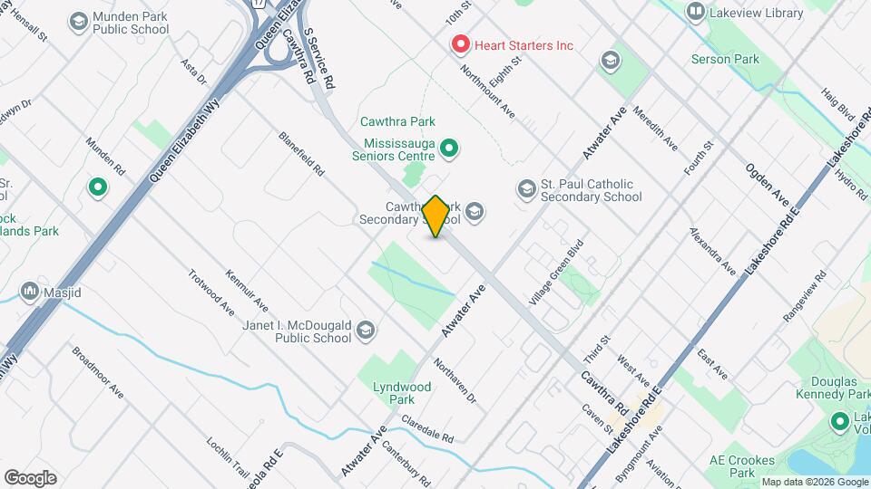 1328 Cawthra Rd Map and Location Details