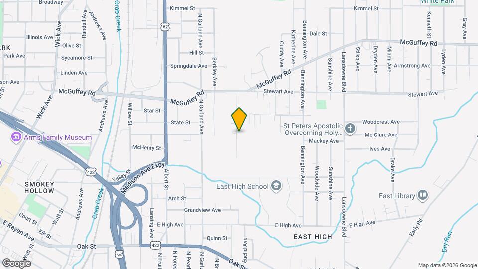 633 Cassius Ave Map and Location Details