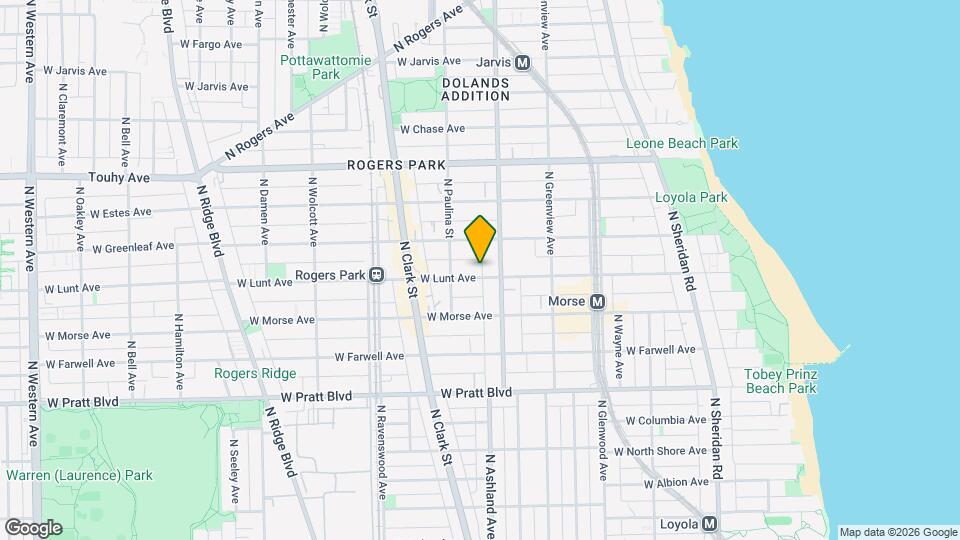 1620 W Lunt Ave, Unit #1A Mapa y Detalles de la Ubicación