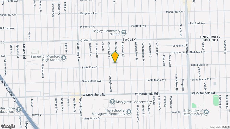 17515 Northlawn St, Unit Lower Flat Map and Location Details