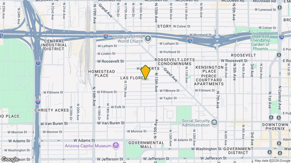 1534 W Pierce St, Unit Apt 1 Map and Location Details