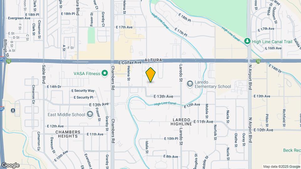 15759 E 13th Pl Map and Location Details