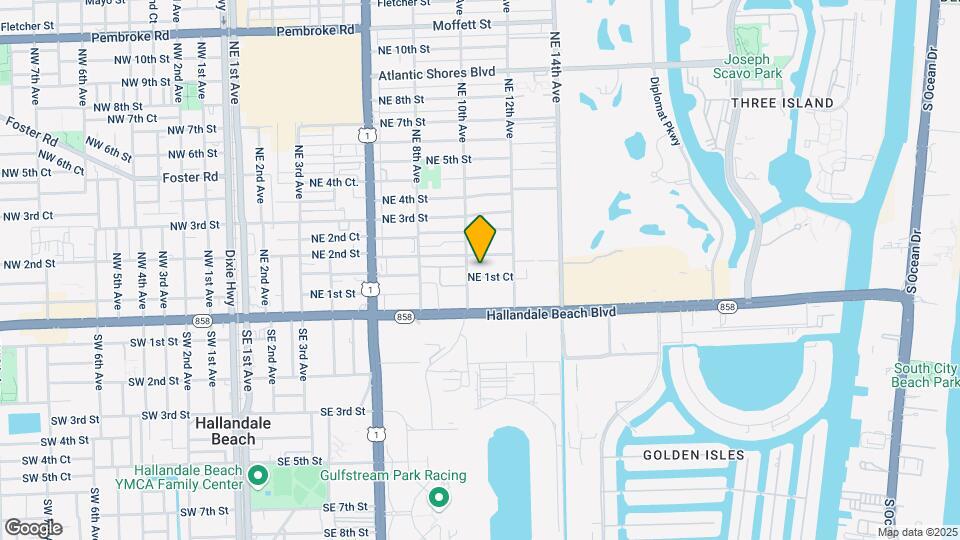 1011 NE 1st Ct Map and Location Details