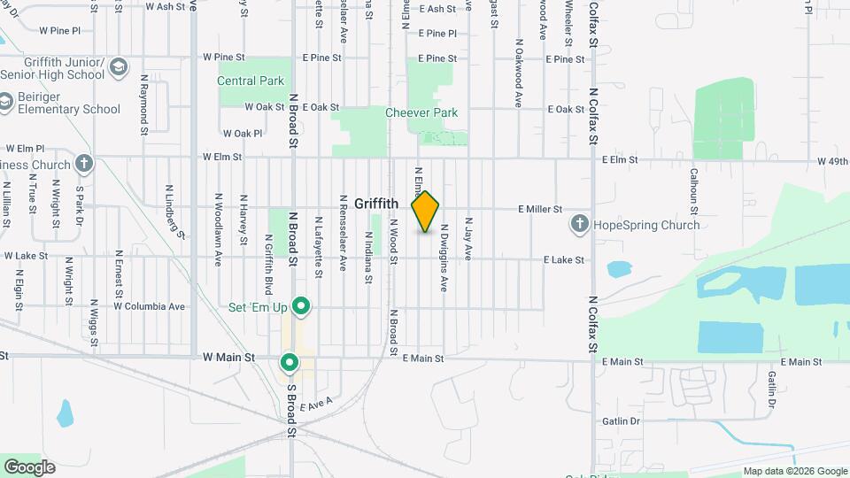 321 N Elmer St Map and Location Details