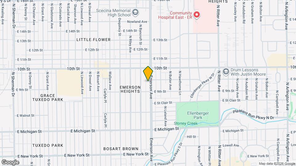 832 N Emerson Ave Map and Location Details