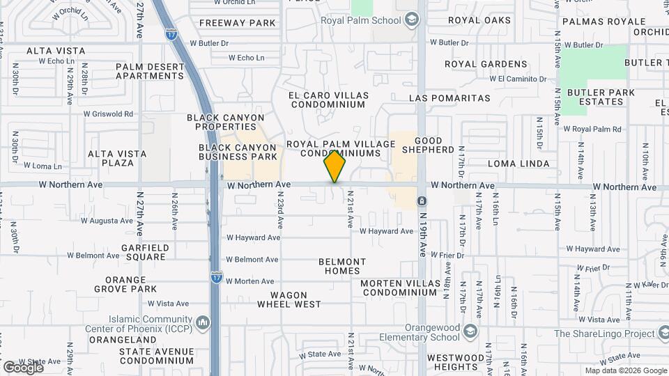 7829 N 21st Ln Map and Location Details