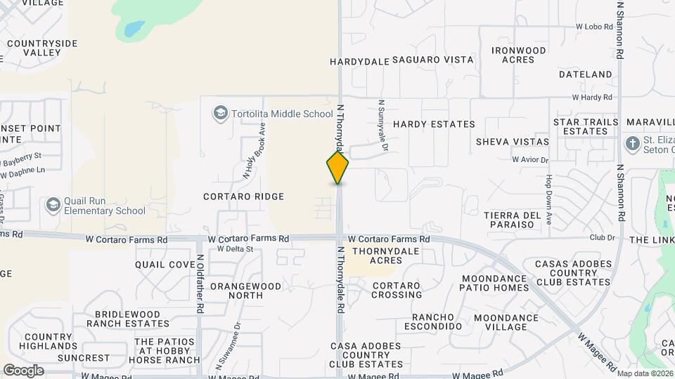 8535 N Thornydale Rd Map and Location Details