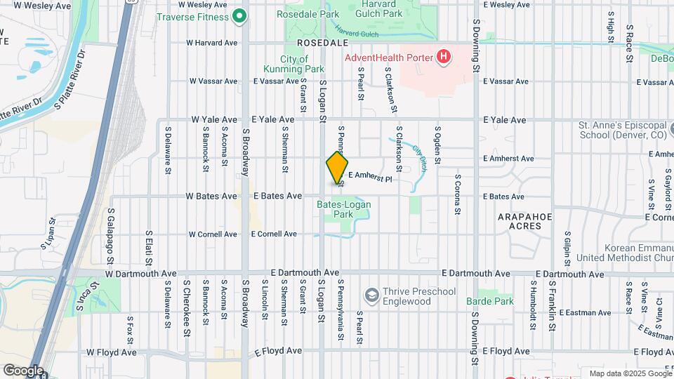 2885 S Pennsylvania St Map and Location Details