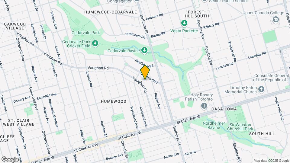 205 Vaughan Rd Map and Location Details