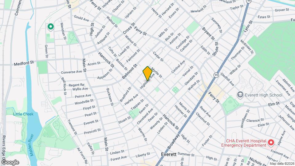 35 Highland Ave Map and Location Details