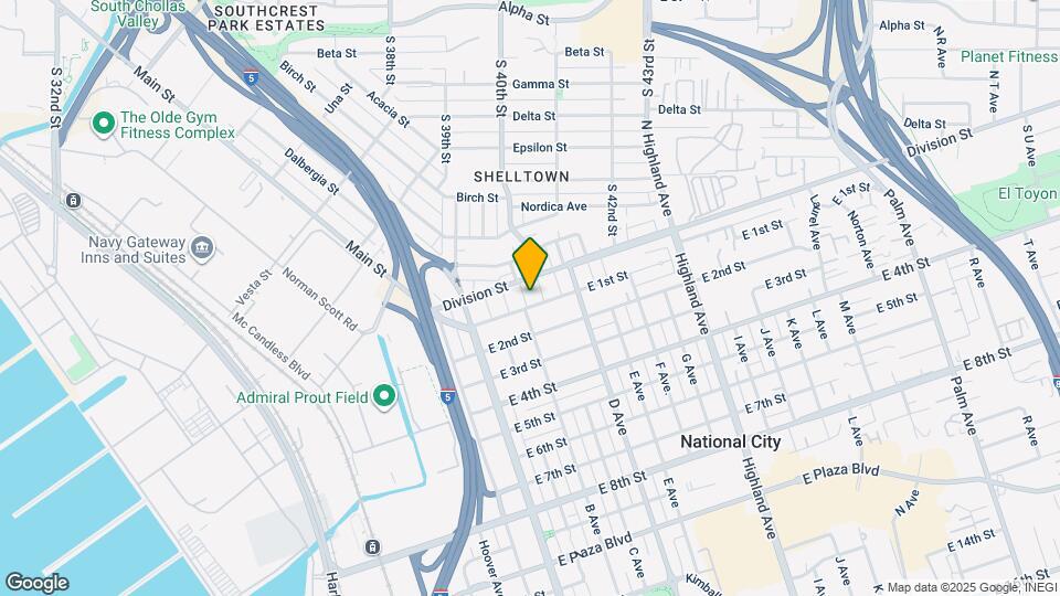 207 E 1st St Map and Location Details