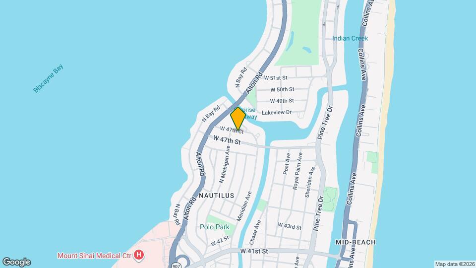 910 W 47th Ct Map and Location Details