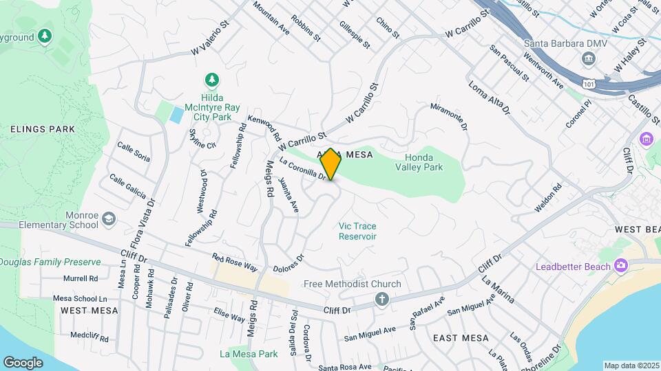 1711 La Coronilla Dr Map and Location Details