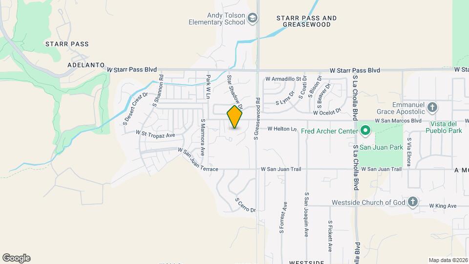 1678 S San Marcos Pl Map and Location Details