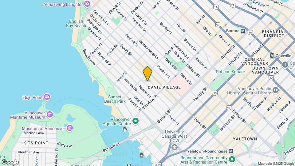1155 Burrard St Map and Location Details