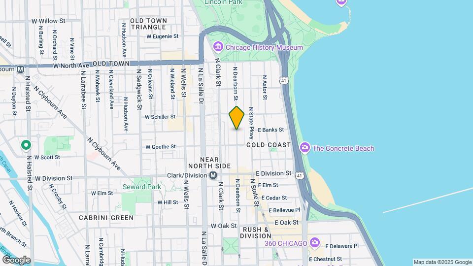 1340 N Dearborn St, Unit 16F Map and Location Details