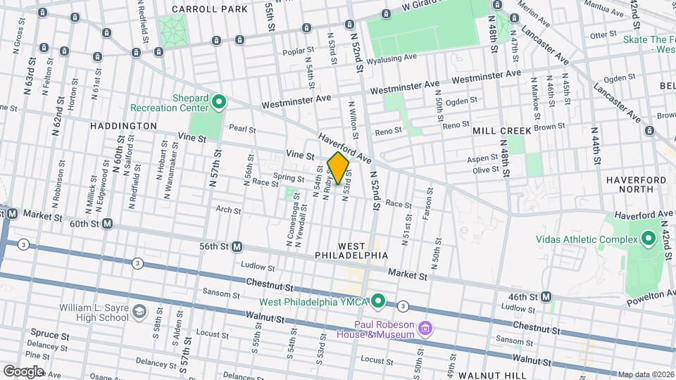 5313 Race St Map and Location Details