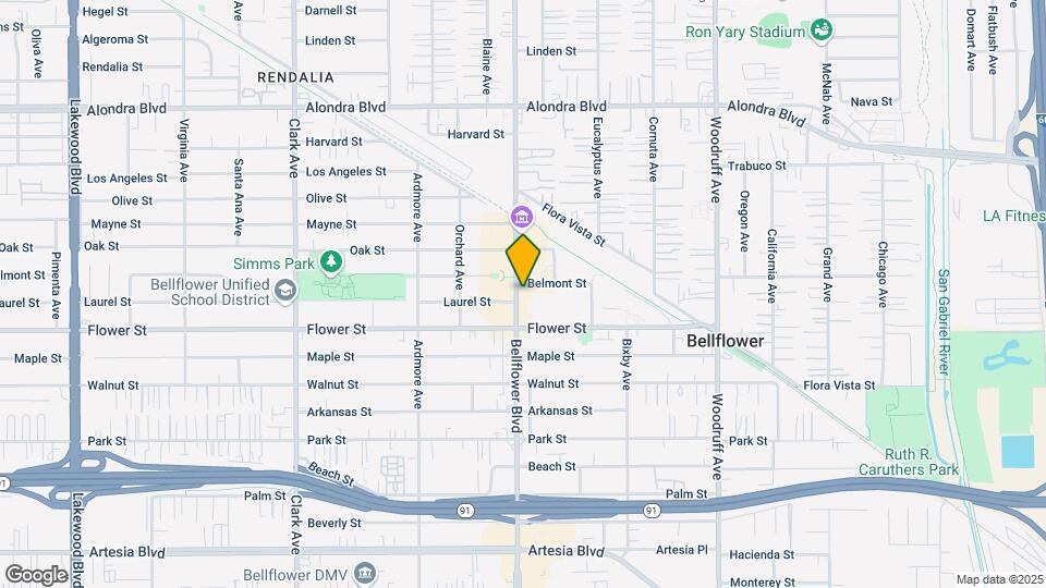 16600-16660 Bellflower Blvd Map and Location Details