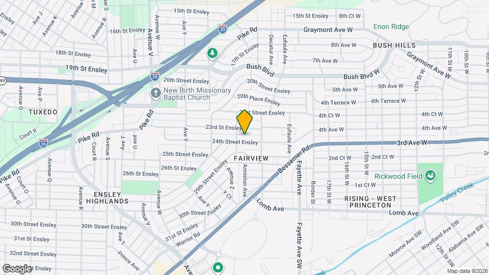 2712 24th Street Ensley Map and Location Details