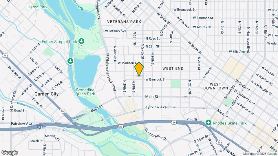 2710-2722 W Bannock St Map and Location Details