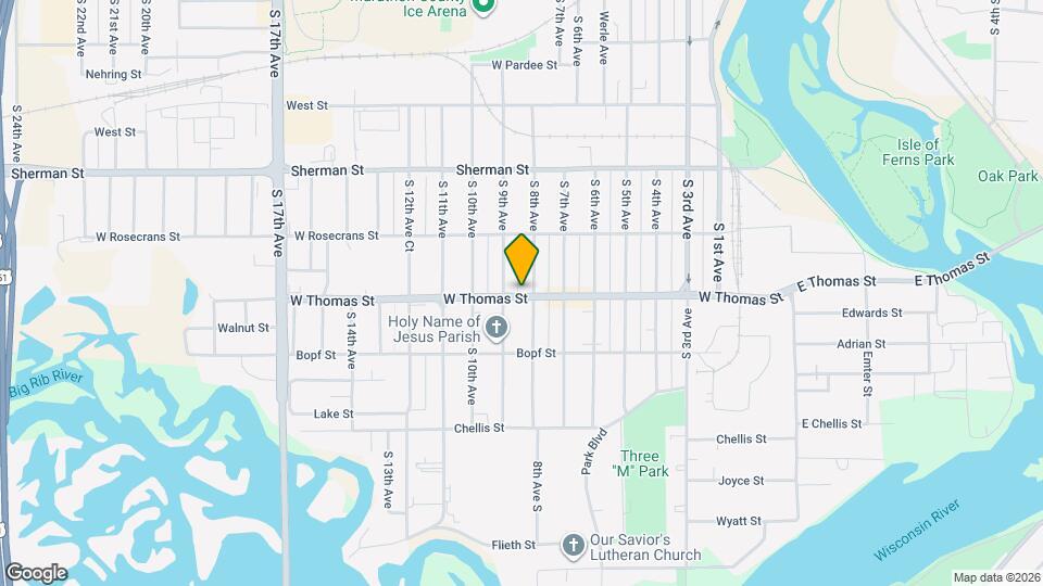 828 W Thomas St Map and Location Details