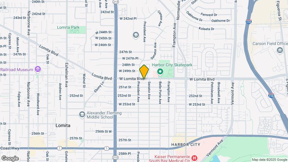 1522 Lomita Blvd Mapa y Detalles de la Ubicación