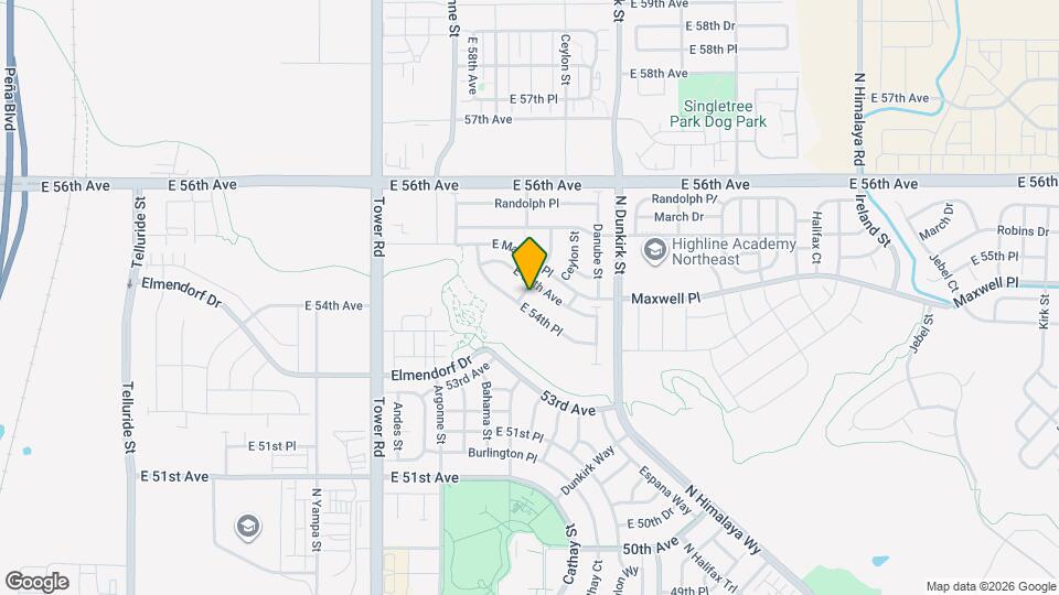 19063 E 54th Pl, Unit 26PH2108 Mapa y Detalles de la Ubicación