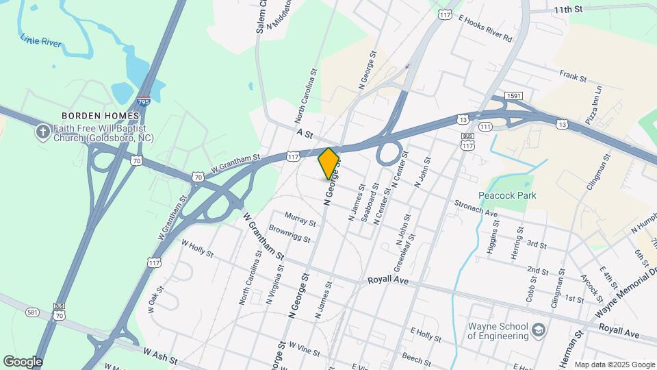 1111 N George St Map and Location Details