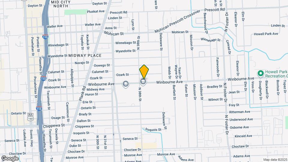 3725 Winbourne Ave Map and Location Details