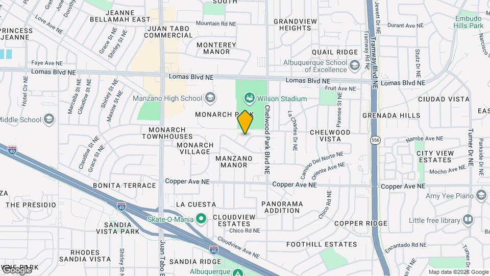 12509 Nambe Ave NE Map and Location Details