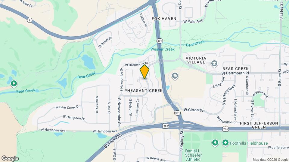 10557 W Dartmouth Ave Map and Location Details