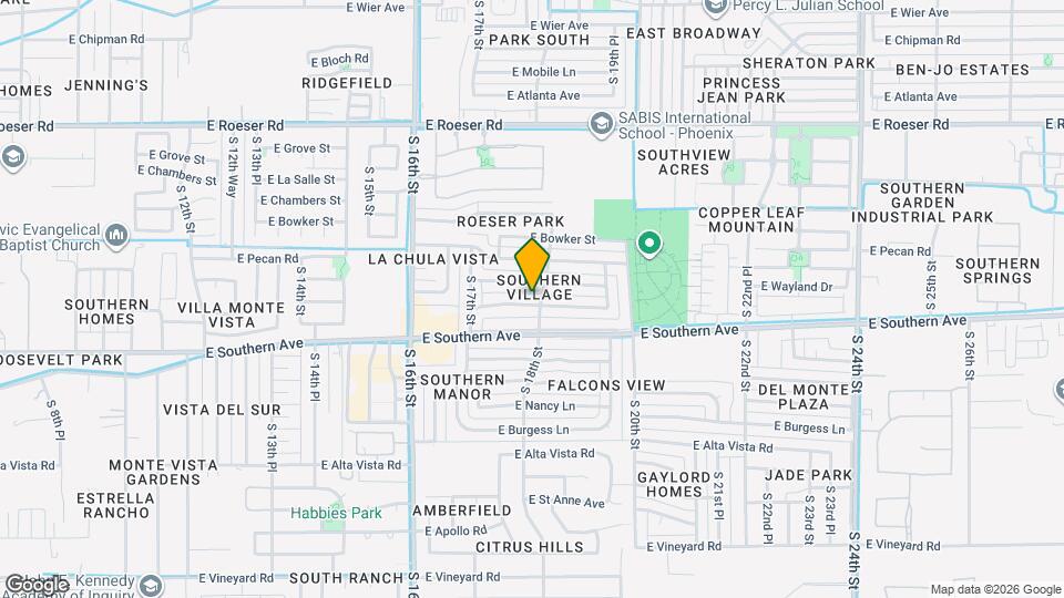 1754 E Hidalgo Ave Map and Location Details