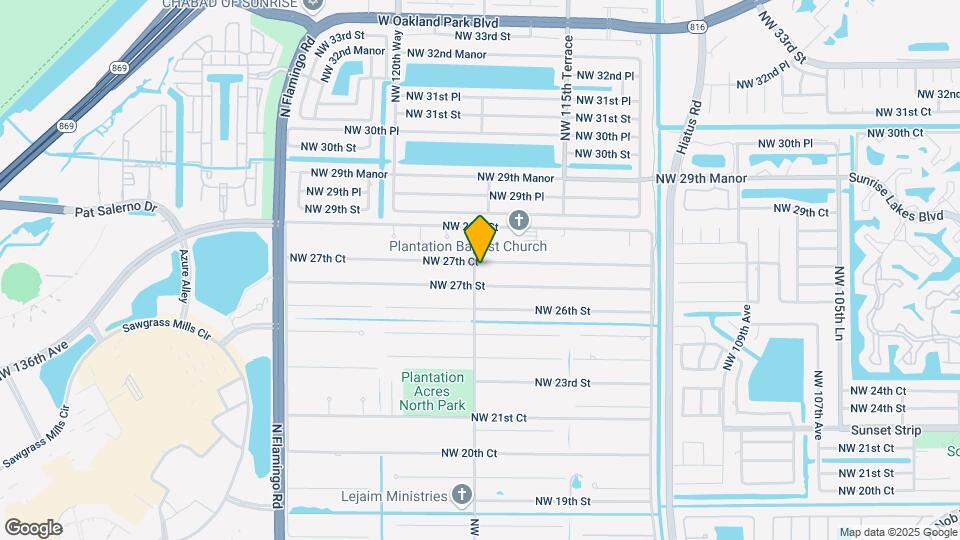 11780 NW 27th Ct Map and Location Details