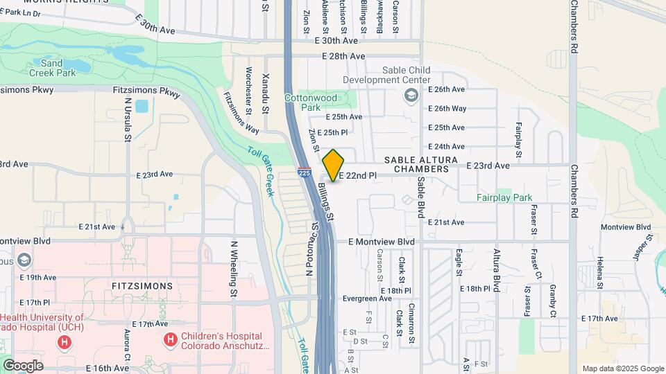 14036 E 22nd Pl Map and Location Details